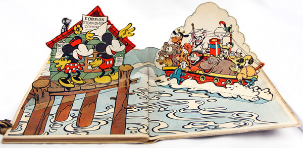 The "Pop-up" Mickey Mouse. Pop-up illustration