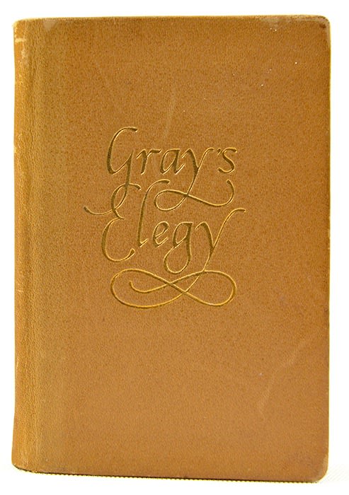 Gray's Elegy. Written in a Country Churchyard by Thomas Gray. Front cover board.