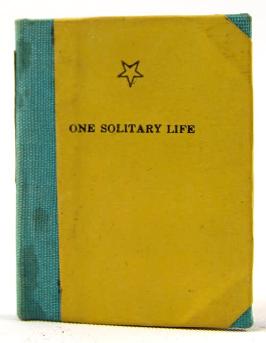 One Solitary Life. Front cover board.