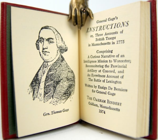 General Gage's Instructions. Title-page spread