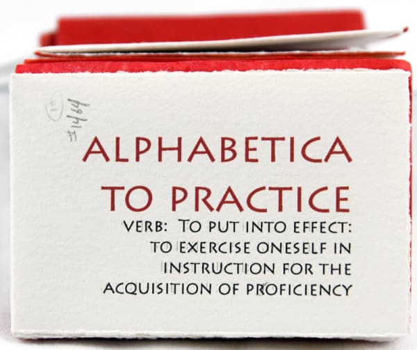 Alphabetica to Practice. Front cover
