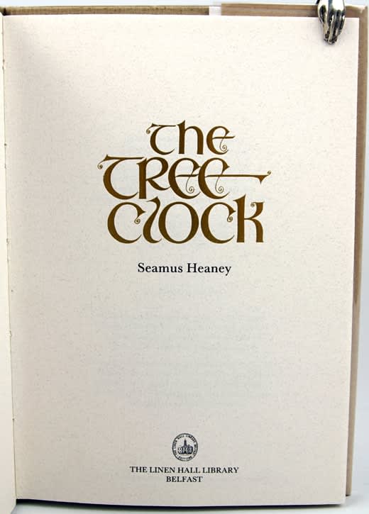 The Tree Clock by Seamus Heaney. Title page.