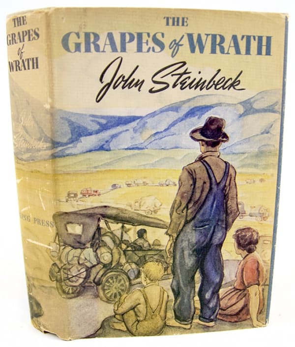 The Grapes of Wrath by John Steinbeck. Front dust jacket cover.