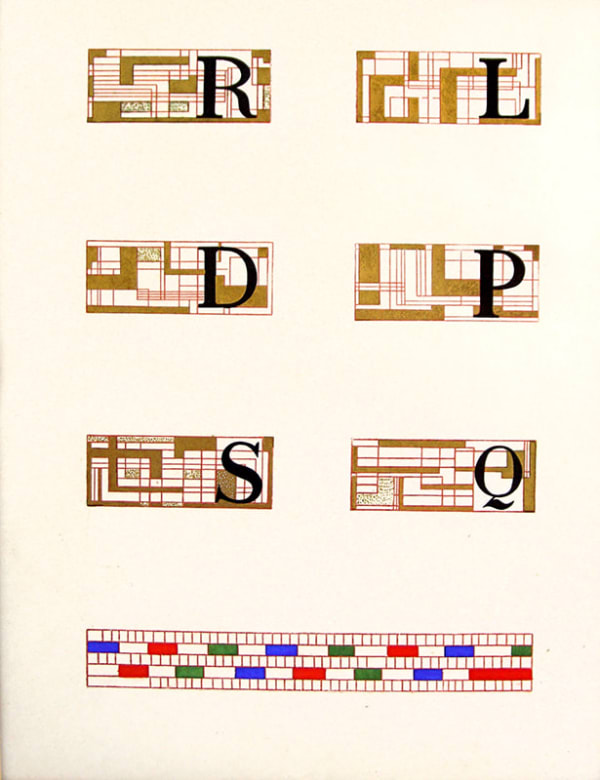 François-Louis Schmied, Original lettering designs on vellum, (C. 1920)