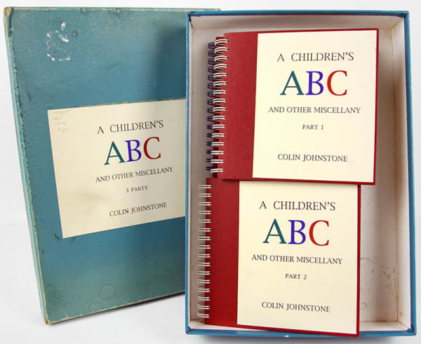 A Children's ABC and Other Miscellany by Colin Johnstone. Box and three volumes