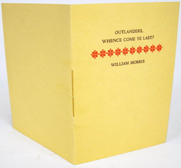 Outlanders, Whence Come Ye Last? Binding