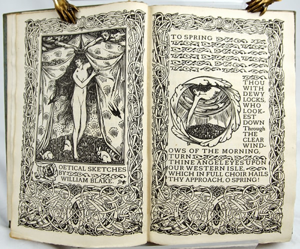 Poetical Sketches by William Blake. Title-page spread