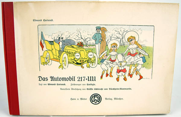Das Automobil 217-UU by Edmond Cuénod, illustrated by Charles Emile Carlègle. Front cover.