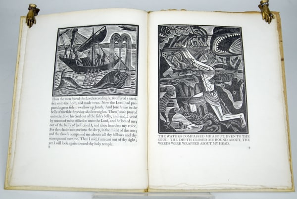 The Book of Jonah, illustrated by David Jones, page spread