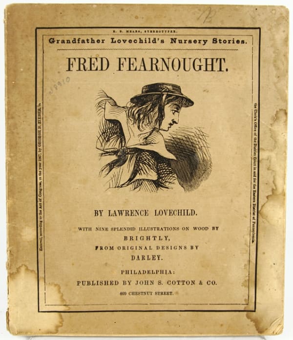 Grandfather Lovechild's Nursery Stories: Fred Fearnought by Lawrence Lovechild, illustrated by Felix Octavius Carr Darley. Front cover.