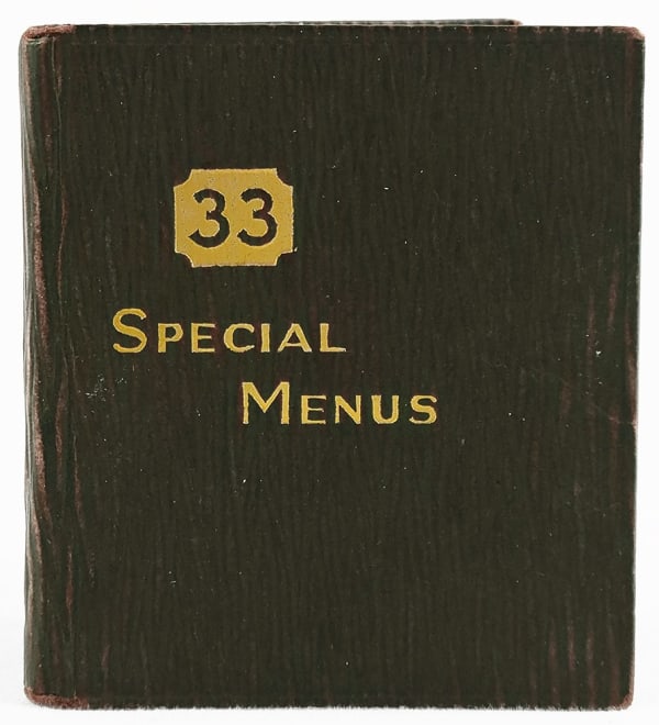 Thirty-Three Menus for Special Occasions. Front cover