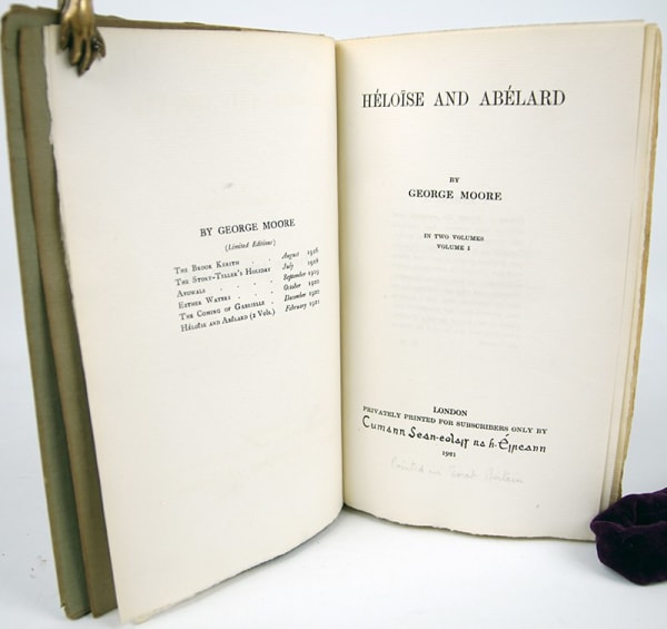 Héloïse and Abélard by George Moore. Title page