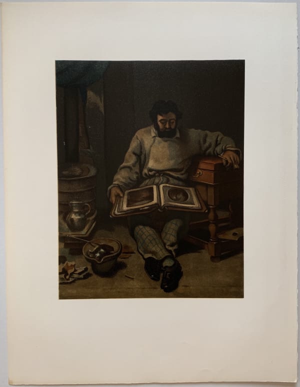 Gustave Courbet, Marc Trapadoux Examinant un Livre d'Estampes, 1973