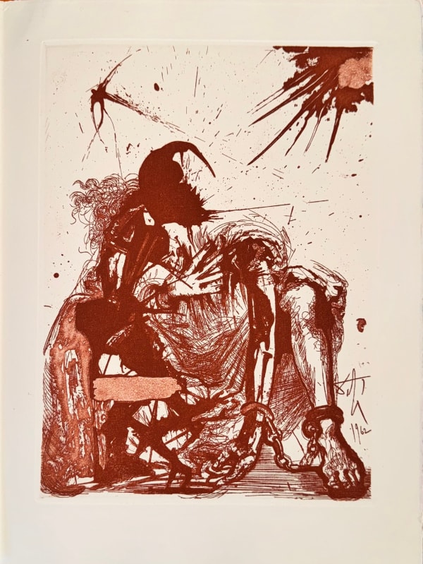 Salvador Dali, Sigismund in Chains (Sanguine), 1975