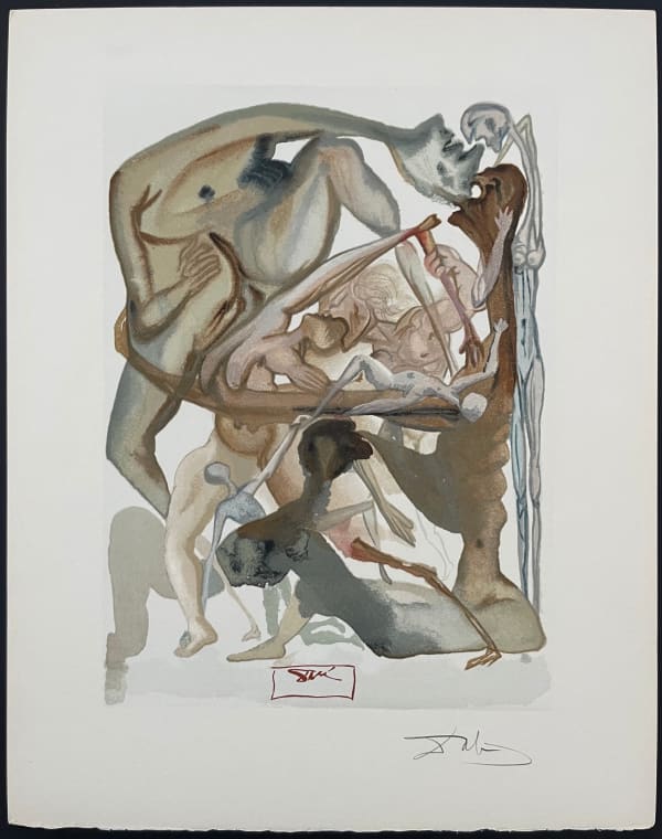 Salvador Dali, Divine Comedie Hell Canto 4-1, 1960