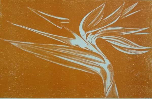 Lowell Nesbitt, Bird of Paradise (Orange), 1980