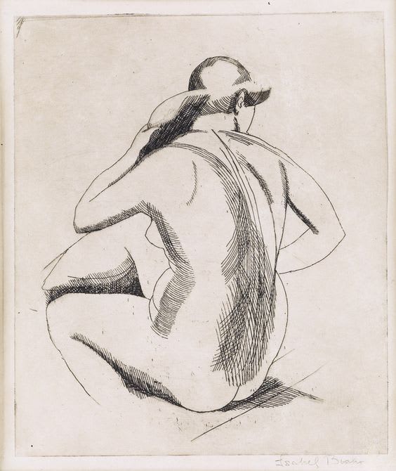Isabel Bishop, Nude (Back View), 1925; Printed 1988