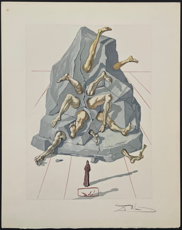Salvador Dali, Divine Comedie Hell Canto 21-1, 1960