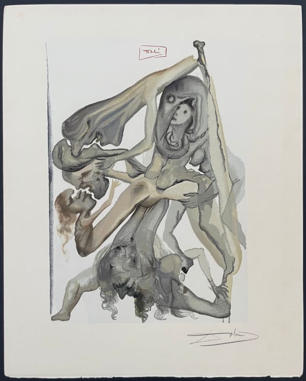 Salvador Dali, Divine Comedie Hell Canto 11-1, 1960