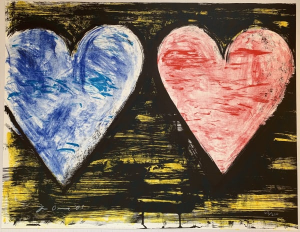 Jim Dine, Two Hearts at Sunset, 2005