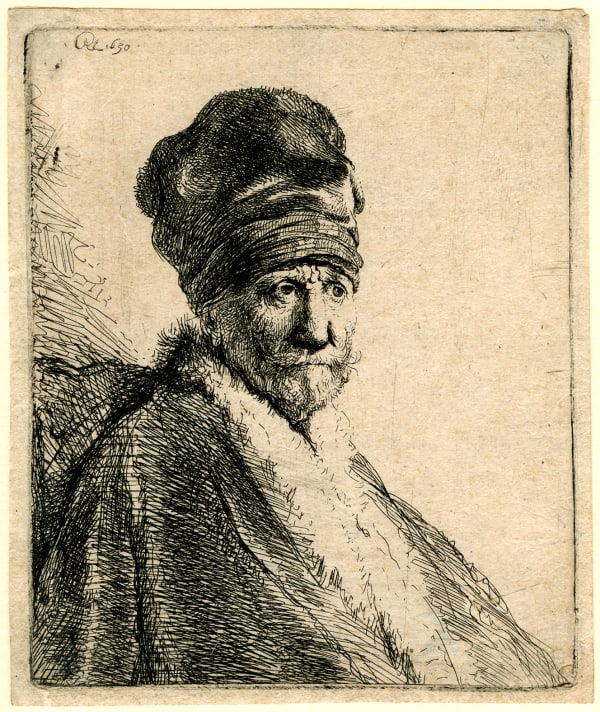 Rembrandt van Rijn, Bust of a Man Wearing a High Cap, after 1846