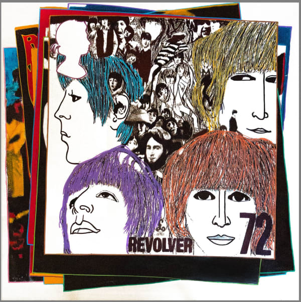 Steve Kaufman, Beatles Revolver 1972 Stack of Albums , 2003