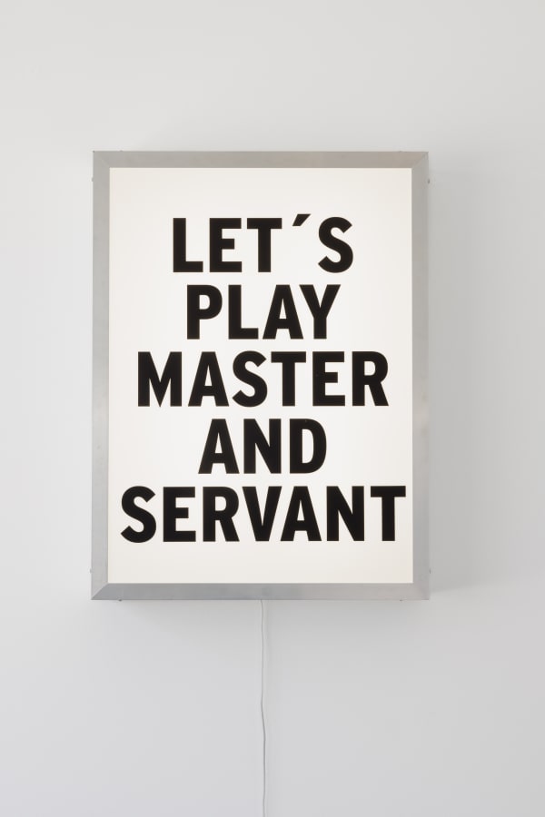 Micheal Ullrich, Let's play Master and Servant, 80 x 60 x 20 cm | 1 of 10 / +2 AP, Light Box / Metal Frame, 2024