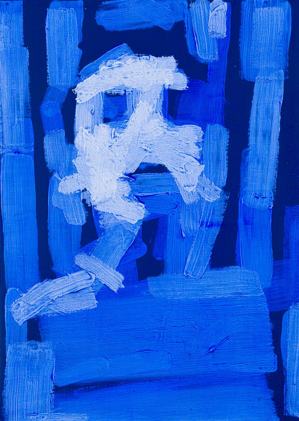 Patrick Tresset, Boy in blue#2, 2023