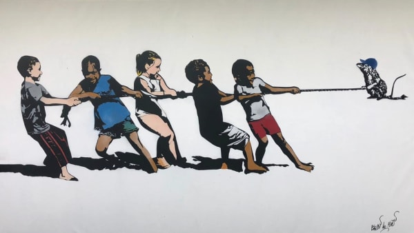 Blek Le Rat, Rope Pulling, 2019