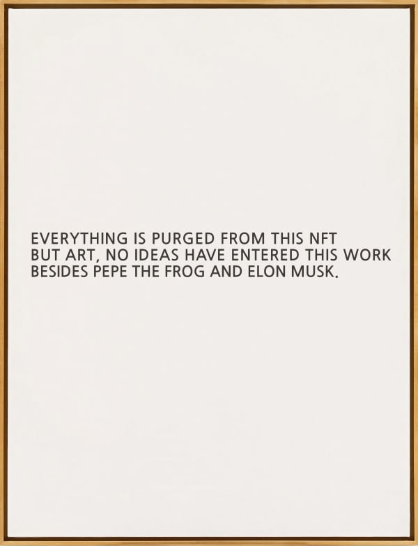 Rulton Fyder, EVERYTHING IS PURGED FROM THIS NFT, 2021