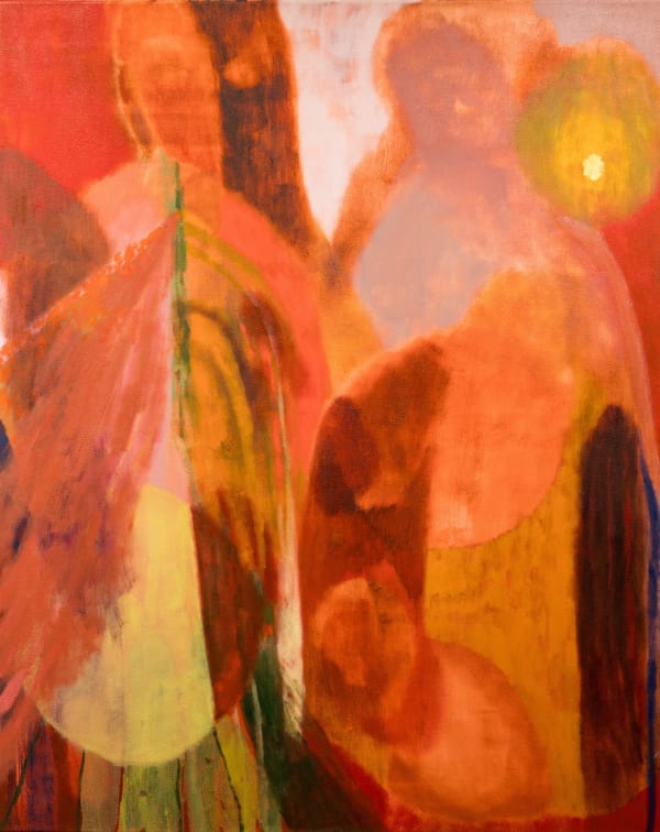 Rhiannon Inman-Simpson, It spills out, oil on canvas, 80 x 100cm, 2025