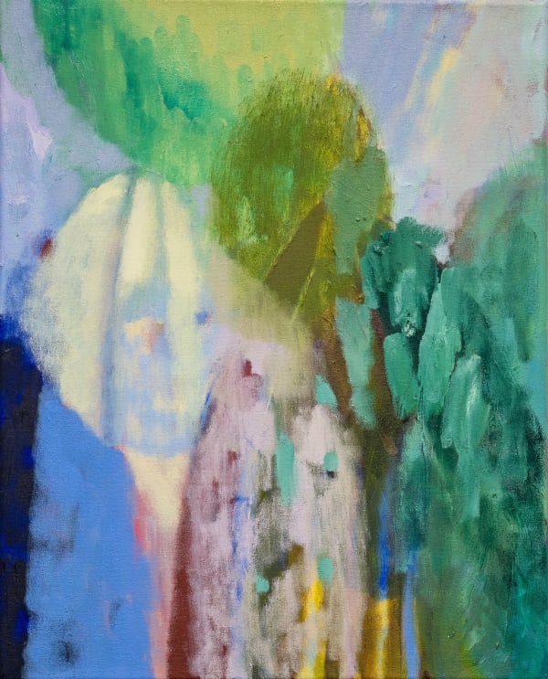 Rhiannon Inman-Simpson, Into the tipping edge, oil on canvas, 40 x 50cm, 2025