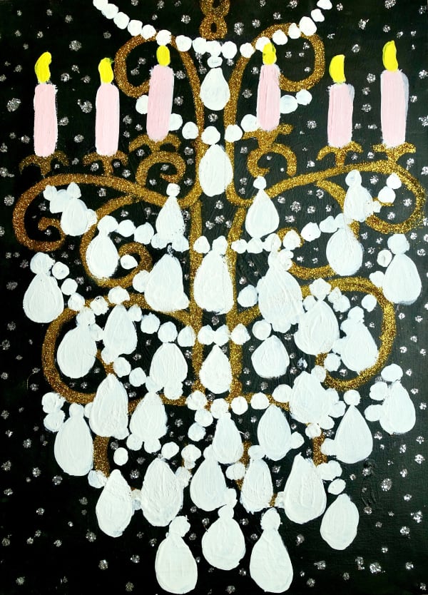 Gabrielle Graessle, lustre, 2024, acrylic and glitter on canvas