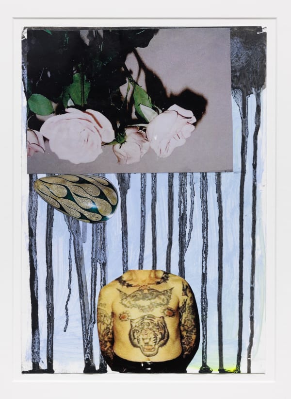 Julien Jaca, Poem 9, 2024, acrylic and collage on paper
