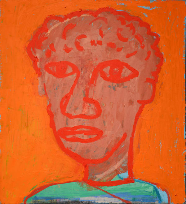 Enrico Riley, Portrait Head: Orange Man, 2013