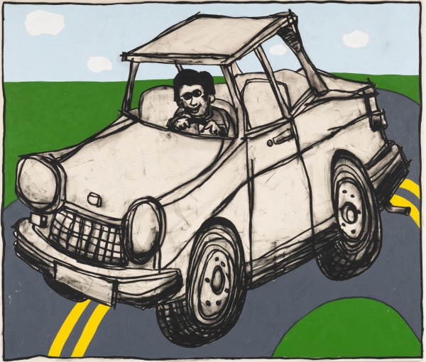 Taylor White, Going Around a Curve (Intense Concentration), 2021