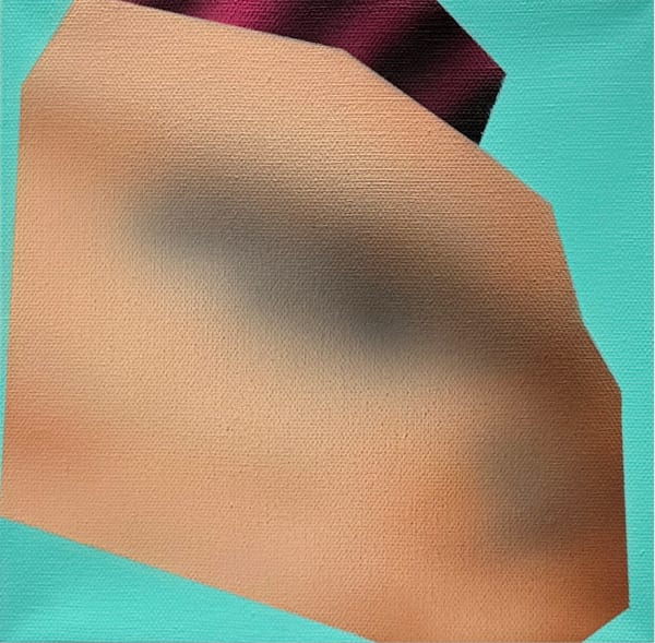 Gao Hang, Untitled 1 8x8 inch, Acrylic on canvas, 2023