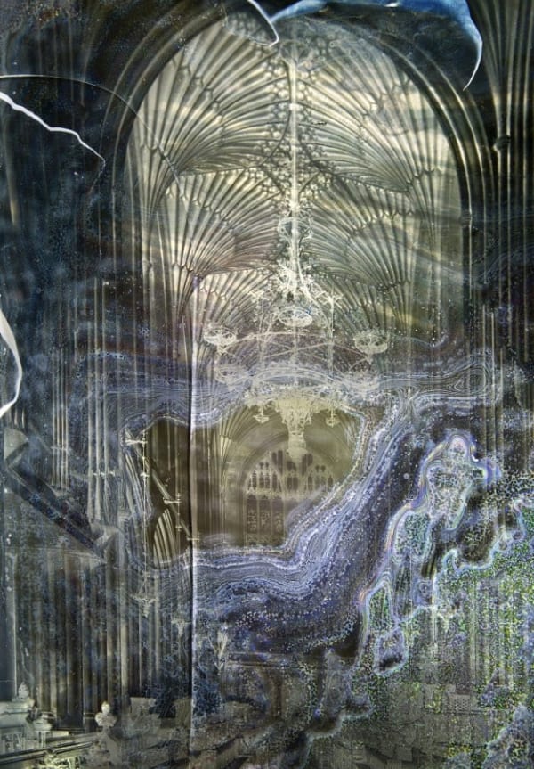 Tessa Traeger, From the series Chemistry of Light No.6, Glass negative c.1890 12 x 10 in silver gelatin emulsion in decay, 2012