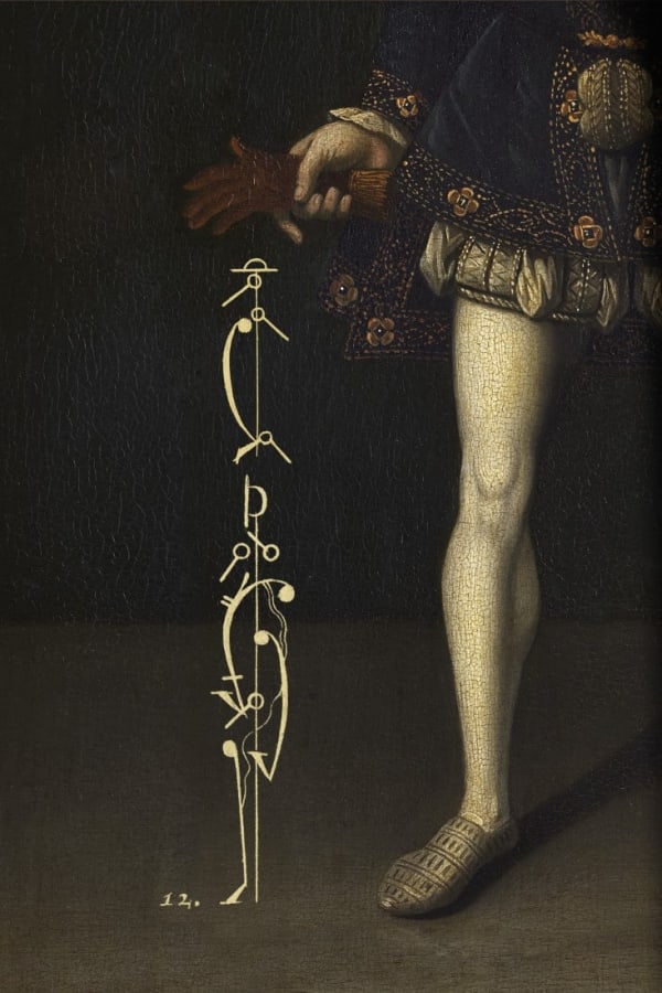 Tessa Traeger, From the series The Calligraphy of Dance, No.18, The King's Fine Calf c.1552, 2014