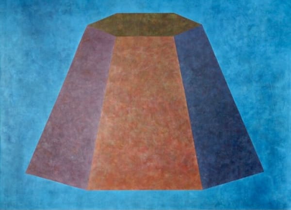 Sol Lewitt, Wall Drawing #506 (flat topped pyramid with color ink washes superimposed), 1986