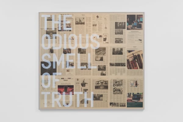 Rirkrit Tiravanija, Untitled (The Odious Smell of Truth, The NY Times, January 7 2021), 2021