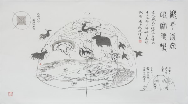 Xiaoze Xie, Astronomy and Astrology (from the Dunhuang Library Cave series) 《觀乎天文,以察時 變》(敦煌藏經洞系列), 2020