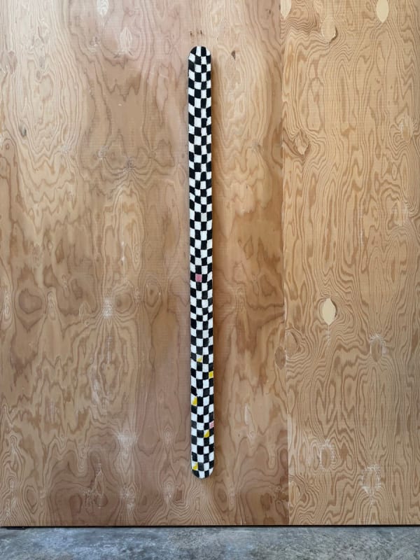 Mark Dutcher, Sea Ranch Totem (checkered), 2025