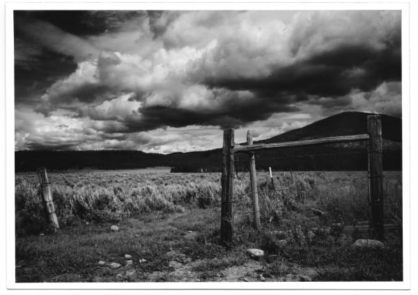 Dwight Lu, Storm Clouds and Fence (Canada), 2022