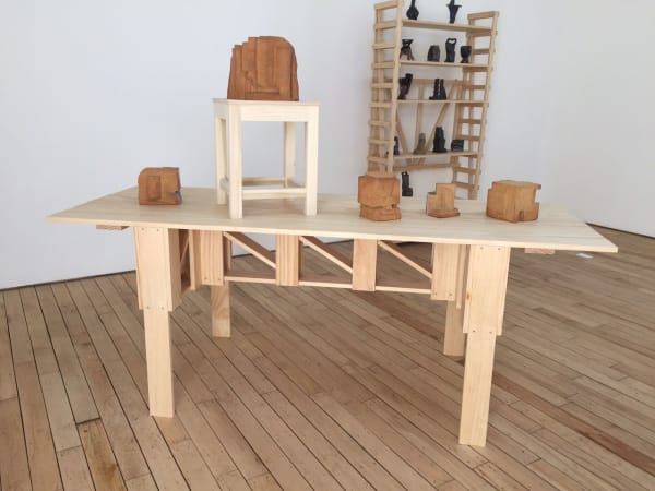 Pam Lins, Enzo Mari Autoprogettazione Table with Models, 2015