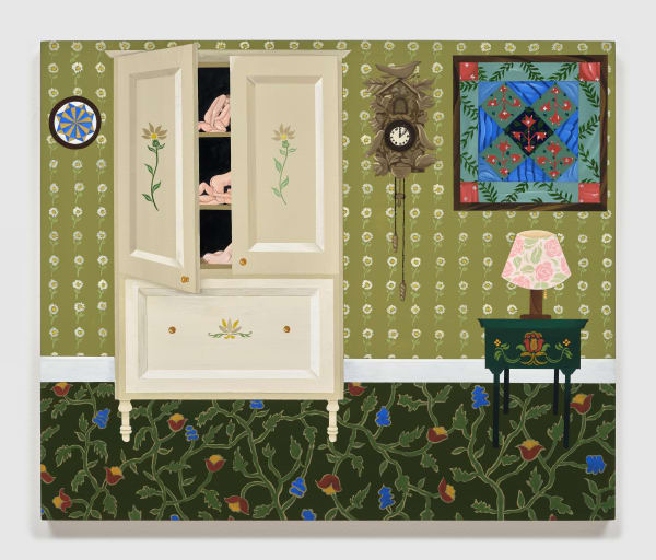Anne Buckwalter, Cabinet with Figurines, 2025