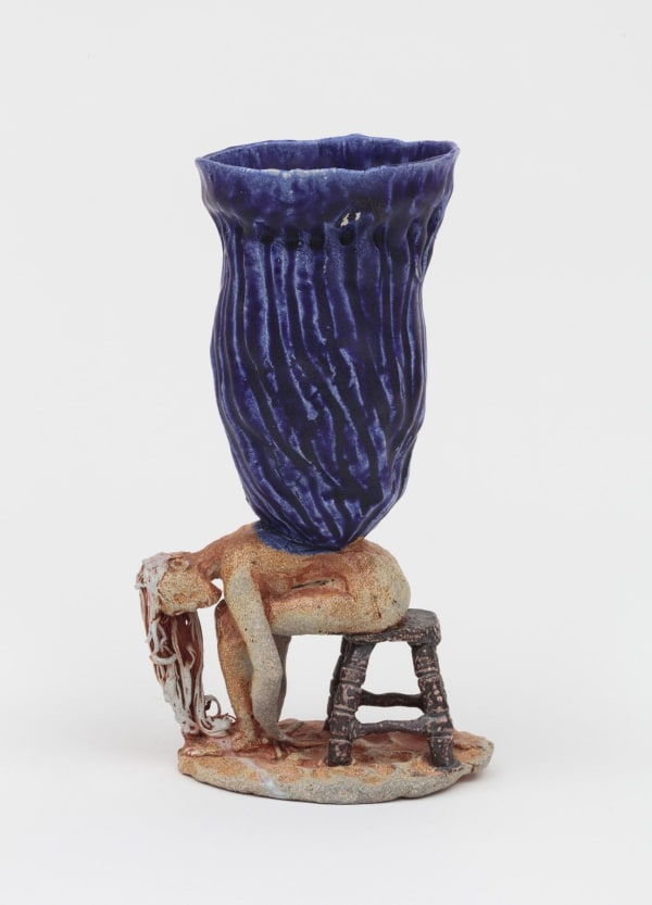 Arnie Zimmerman, Sitting Nude Blue Vase, 2015