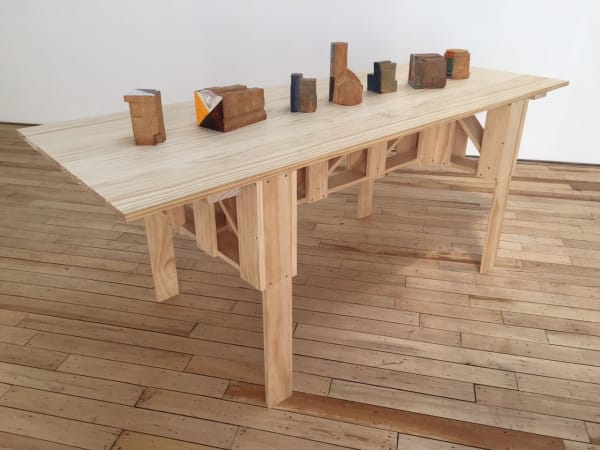 Pam Lins, Enzo Mari Autoprogettazione Table with Models, 2015