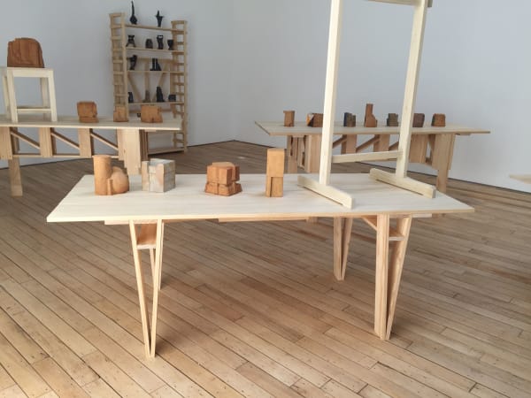 Pam Lins, Enzo Mari Autoprogettazione Table with Models and Stand, 2015