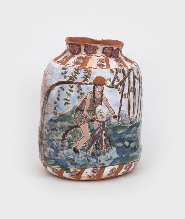 Jennifer Rochlin, Sequined Birthday Ride on the Gabrielino Trail, 2023